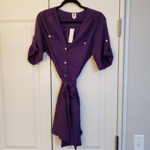 Satin Purple Dress